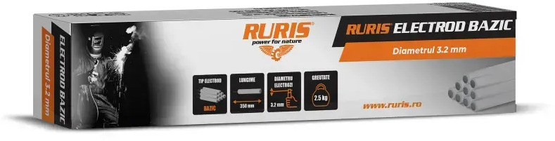 Elektrody podstawowe RURIS 3,2-350mm 2,5kg - Zváracia technika: obrázok 1 Elektrody podstawowe RURIS 3,2-350mm 2,5kg - Zváracia technika: obrázok 1