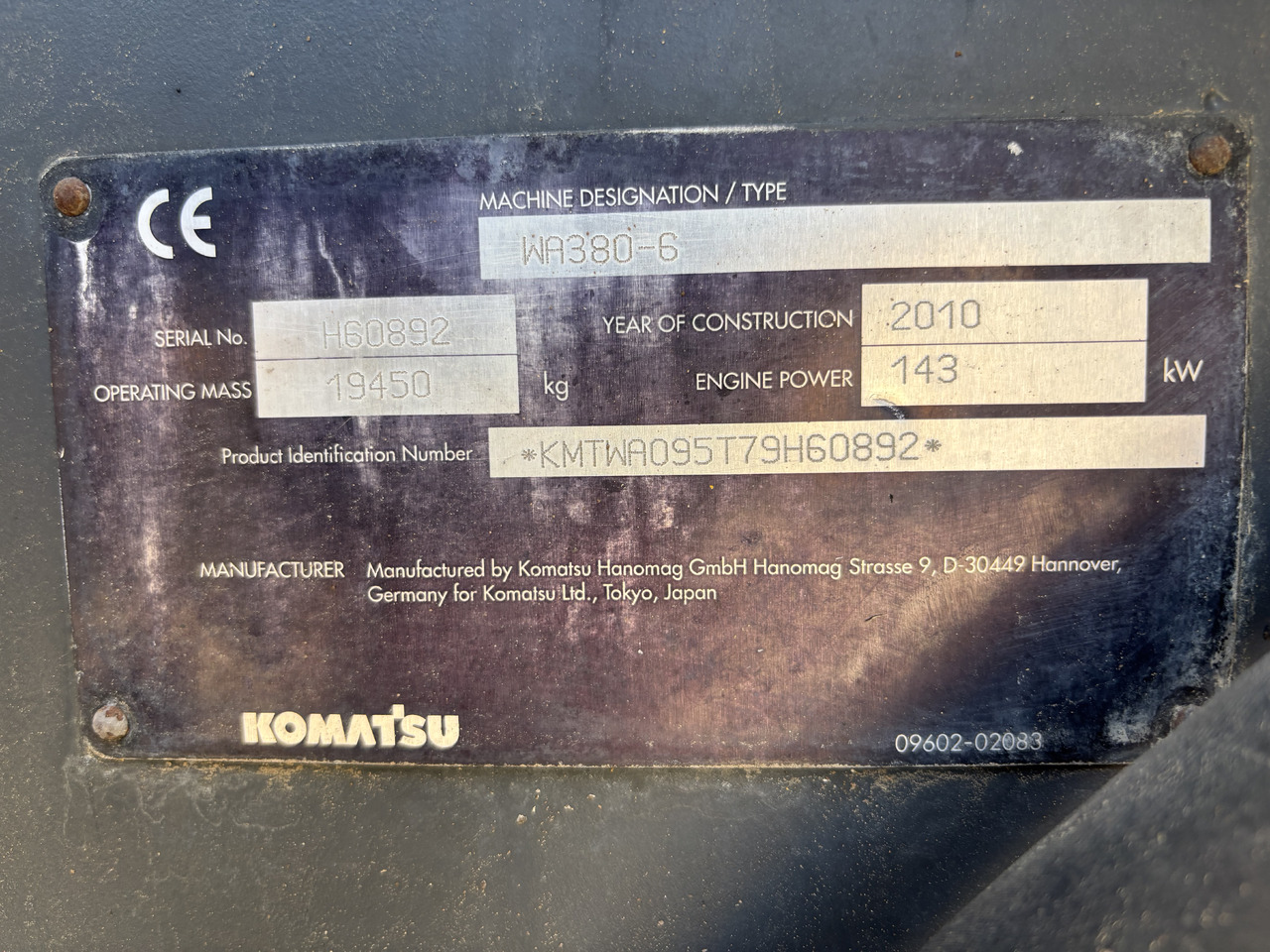 Nakladač KOMATSU WA380-6: obrázok 15 Nakladač KOMATSU WA380-6: obrázok 15