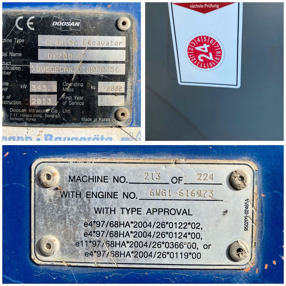 Doosan DX700 LC LO BIG Develon Kettenbagger TL + OQ120 - Pásové rýpadlo: obrázok 2 Doosan DX700 LC LO BIG Develon Kettenbagger TL + OQ120 - Pásové rýpadlo: obrázok 2