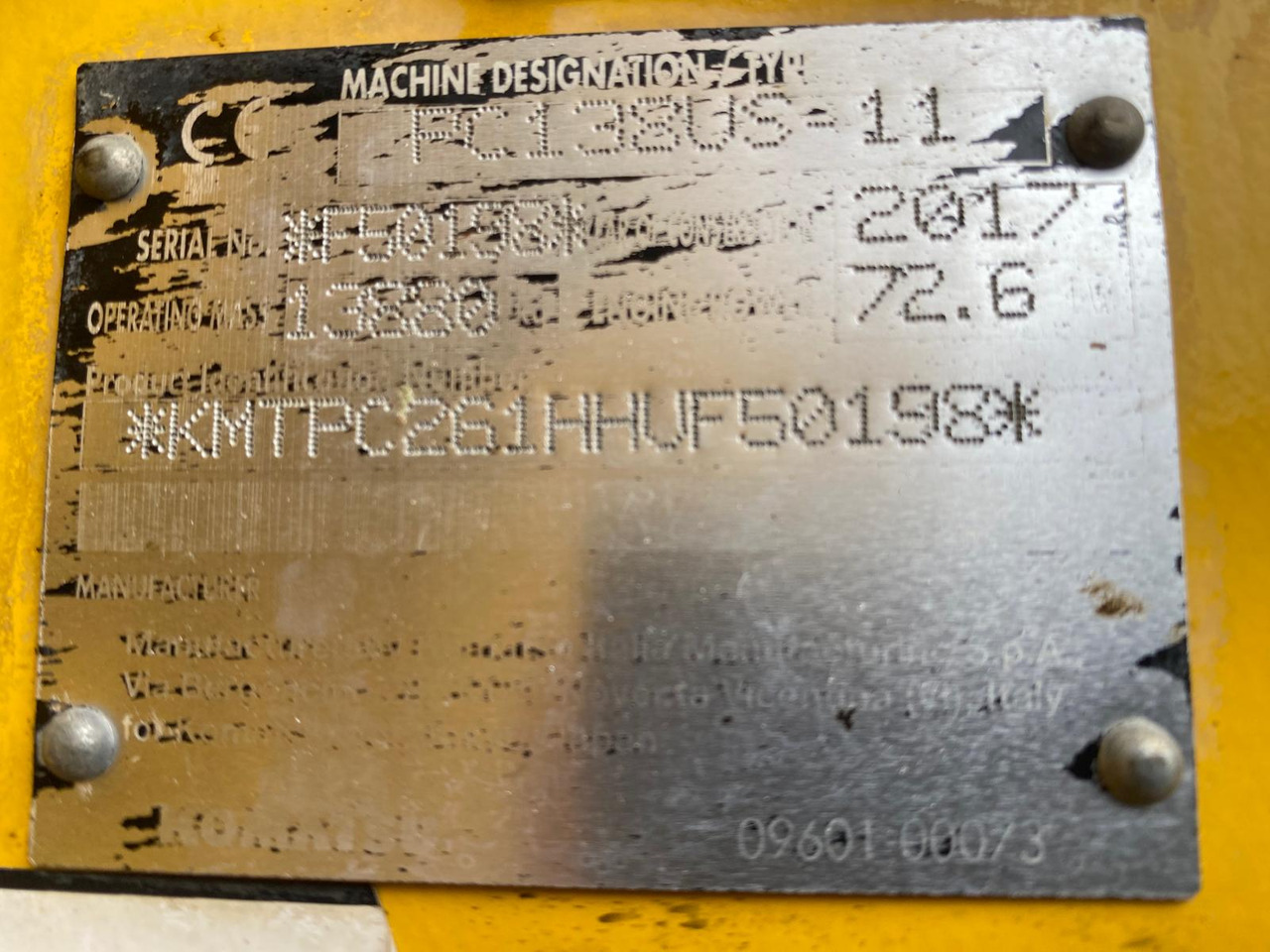 Pásové rýpadlo Komatsu PC138US-11: obrázok 9