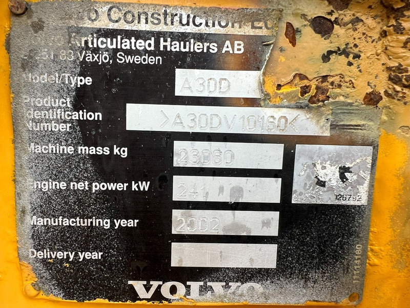 Volvo A30D 6x6 dumper articulated hauler NVT - Ťahačový kĺbový damper: obrázok 5 Volvo A30D 6x6 dumper articulated hauler NVT - Ťahačový kĺbový damper: obrázok 5