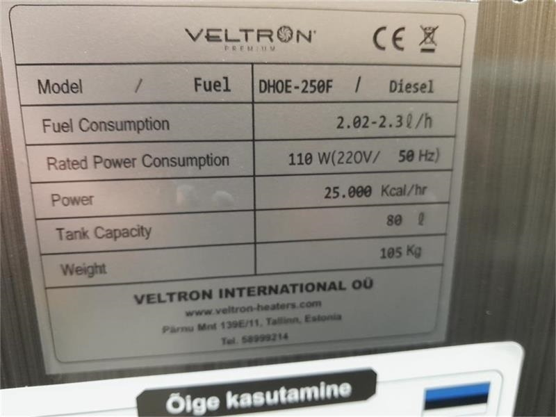 - - - VeLTRON HEATER MED BLÆSER - Stavebný ohrievač: obrázok 5 - - - VeLTRON HEATER MED BLÆSER - Stavebný ohrievač: obrázok 5