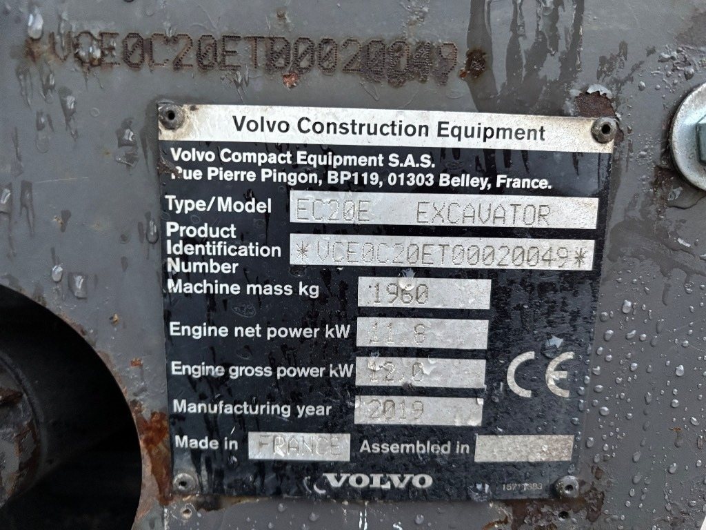 Volvo EC 20 E - Mini rýpadlo: obrázok 5 Volvo EC 20 E - Mini rýpadlo: obrázok 5