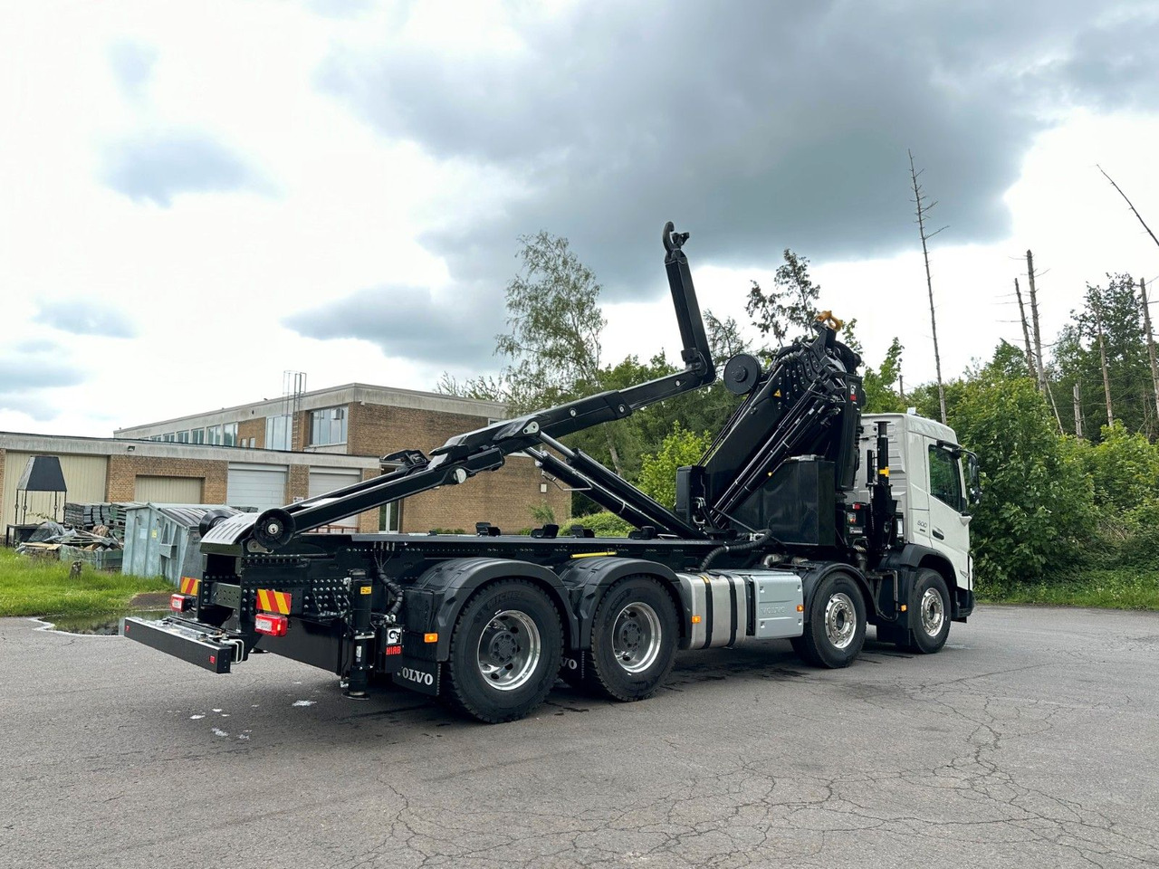 Hákový nosič kontajnerov, Auto s hydraulickou rukou Volvo FMX 500 8x4 Abrollkipper + Kran Hiab 658-6: obrázok 11