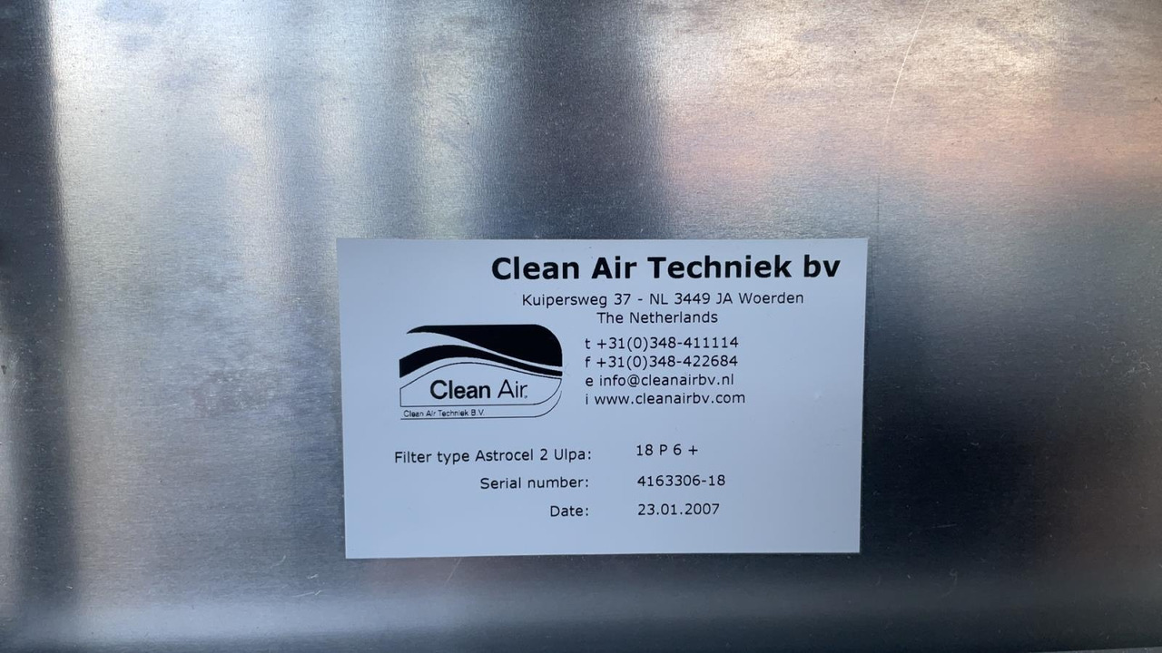 Clean Air LAF Laminaire Airflow Kast (A) - Priemyselné klimatizačné zariadenie: obrázok 3 Clean Air LAF Laminaire Airflow Kast (A) - Priemyselné klimatizačné zariadenie: obrázok 3