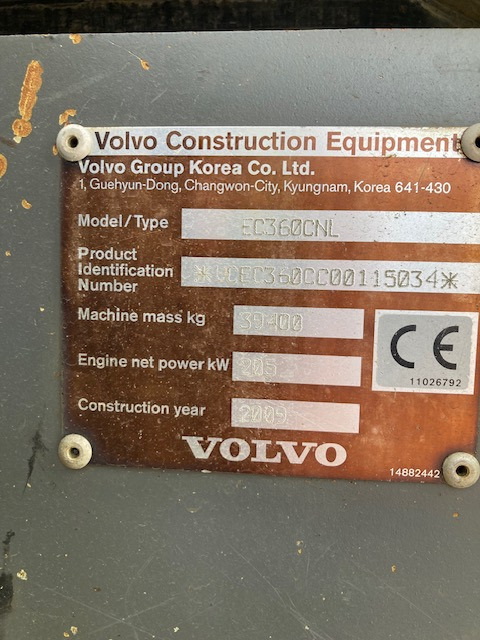 Pelle sur chenilles VOLVO EC360 CNL - Pásové rýpadlo: obrázok 5 Pelle sur chenilles VOLVO EC360 CNL - Pásové rýpadlo: obrázok 5