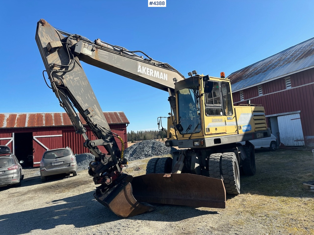 Rýpadlo 1995 Åkermann EW200 Wheel machine w/ grading bucket og tiltrotator. WATCH VIDEO.: obrázok 5