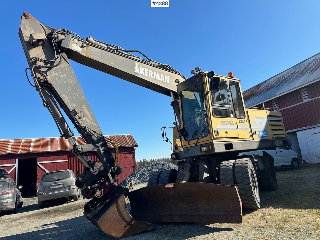 Rýpadlo 1995 Åkermann EW200 Wheel machine w/ grading bucket og tiltrotator. WATCH VIDEO.: obrázok 6