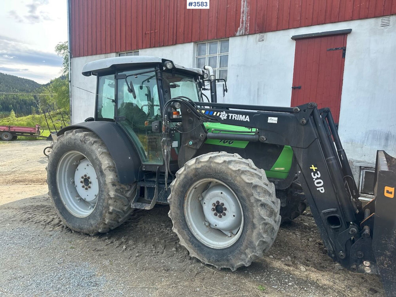 2008 Deutz-Fahr Agrofarm 100 traktor w/ Trima Front loader. See hours! - Traktor: obrázok 1 2008 Deutz-Fahr Agrofarm 100 traktor w/ Trima Front loader. See hours! - Traktor: obrázok 1