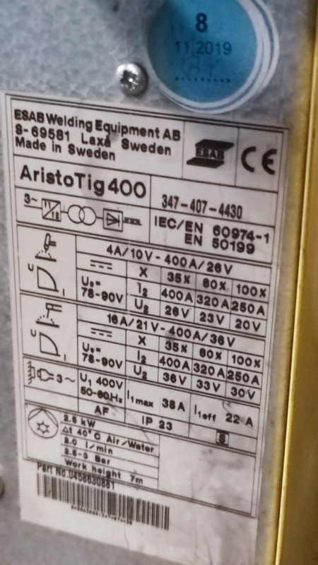 ESAB Aristo Tig 400 - Zváracia technika: obrázok 3 ESAB Aristo Tig 400 - Zváracia technika: obrázok 3
