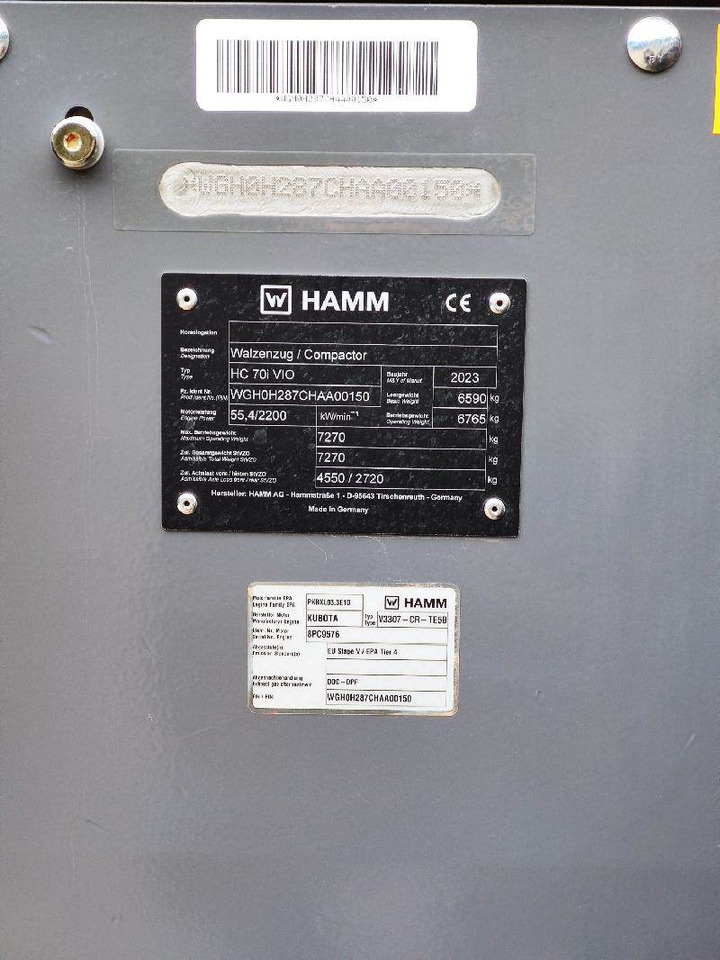 Hamm HC70i VIO - Kompaktor: obrázok 5 Hamm HC70i VIO - Kompaktor: obrázok 5