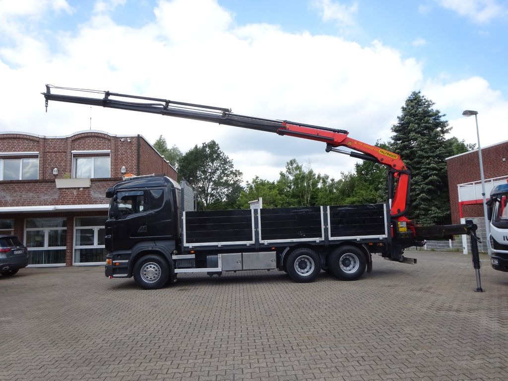 Scania R620 V8 Pritsche + PALFINGER 22002EH Kran Scania R620 V8 Pritsche + PALFINGER 22002EH Kran - Auto s hydraulickou rukou, Valníkový/ Plošinový nákladný automobil: obrázok 1 Scania R620 V8 Pritsche + PALFINGER 22002EH Kran Scania R620 V8 Pritsche + PALFINGER 22002EH Kran - Auto s hydraulickou rukou, Valníkový/ Plošinový nákladný automobil: obrázok 1