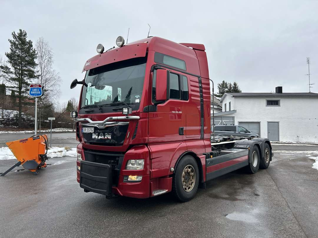 2014 MAN TGX 26.480 Krokbil EU-godkjent Euroklasse 6T - Hákový nosič kontajnerov: obrázok 1 2014 MAN TGX 26.480 Krokbil EU-godkjent Euroklasse 6T - Hákový nosič kontajnerov: obrázok 1