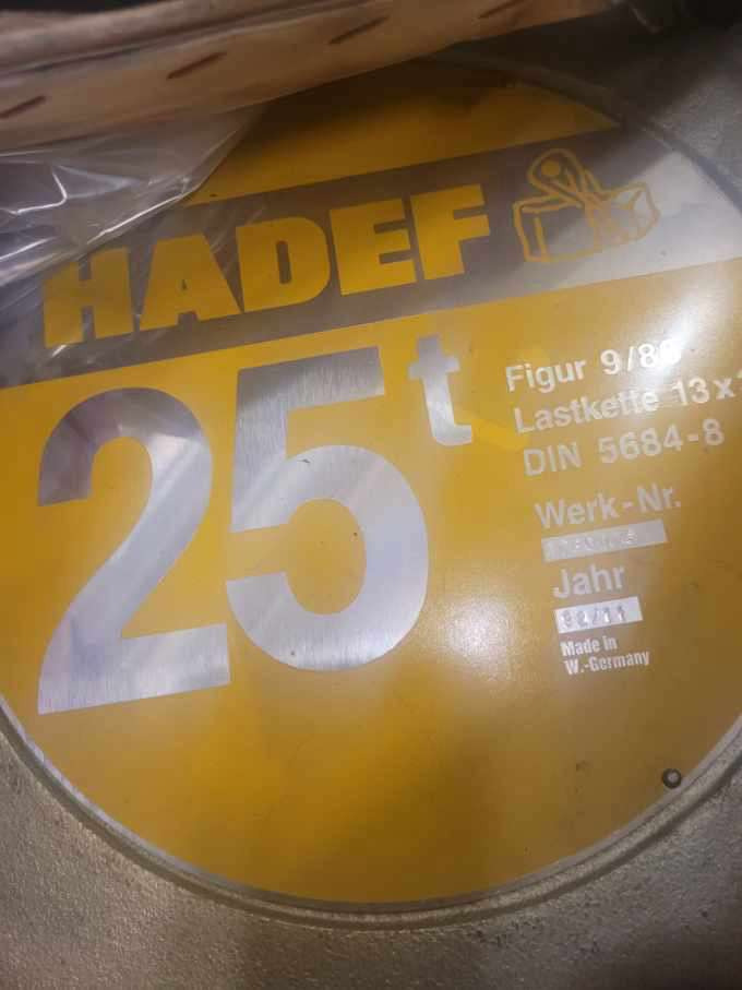 Hadef kjettingtalje 25t ! - Vybavenie garáže/ Dielne: obrázok 1 Hadef kjettingtalje 25t ! - Vybavenie garáže/ Dielne: obrázok 1