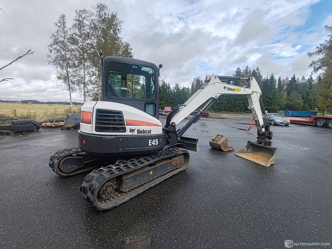 Stavebné stroje Bobcat E45 kaivinkone kahdella kauhalla, 1724H, 2021, Loimaa: obrázok 13