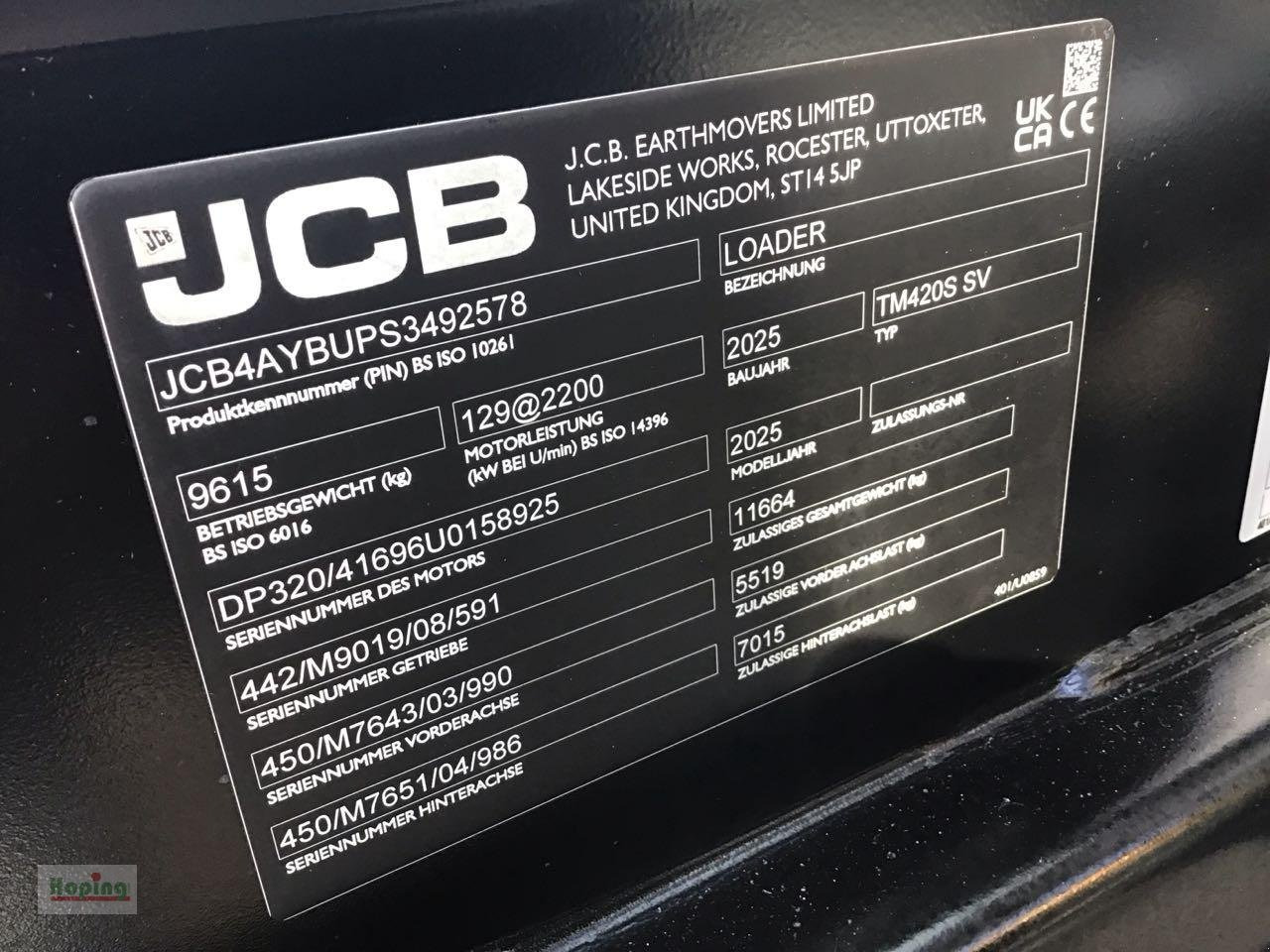 JCB TM420S AGRI - Stufe V - Teleskopický kolesový nakladač: obrázok 5 JCB TM420S AGRI - Stufe V - Teleskopický kolesový nakladač: obrázok 5