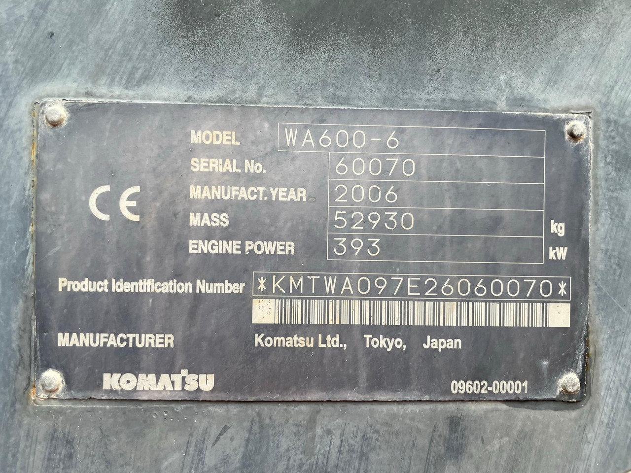 Leasing KOMATSU WA600-6 KOMATSU WA600-6: obrázok 6 Leasing KOMATSU WA600-6 KOMATSU WA600-6: obrázok 6