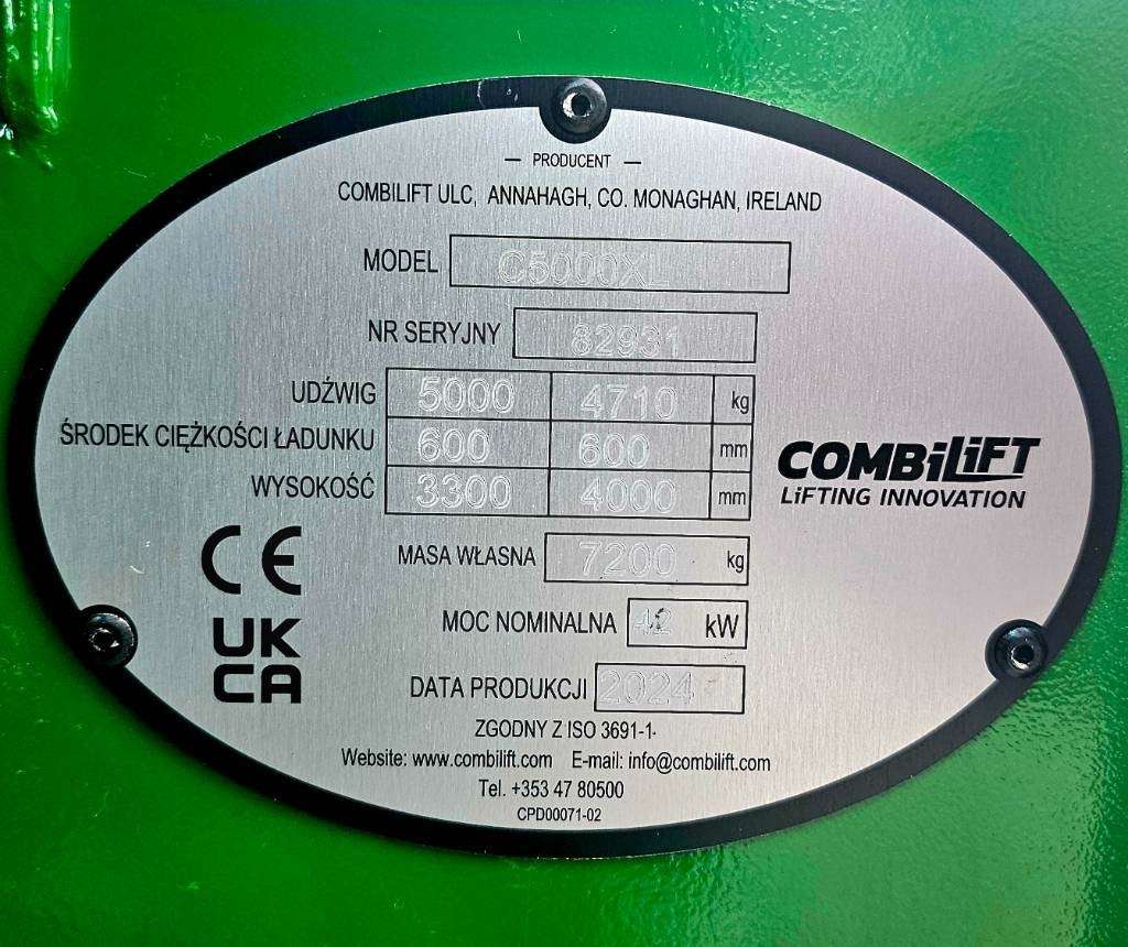 Nový 4-cestný skladový zakladač Combilift C 5000 XL NEW 2024- SALE !: obrázok 16 Nový 4-cestný skladový zakladač Combilift C 5000 XL NEW 2024- SALE !: obrázok 16
