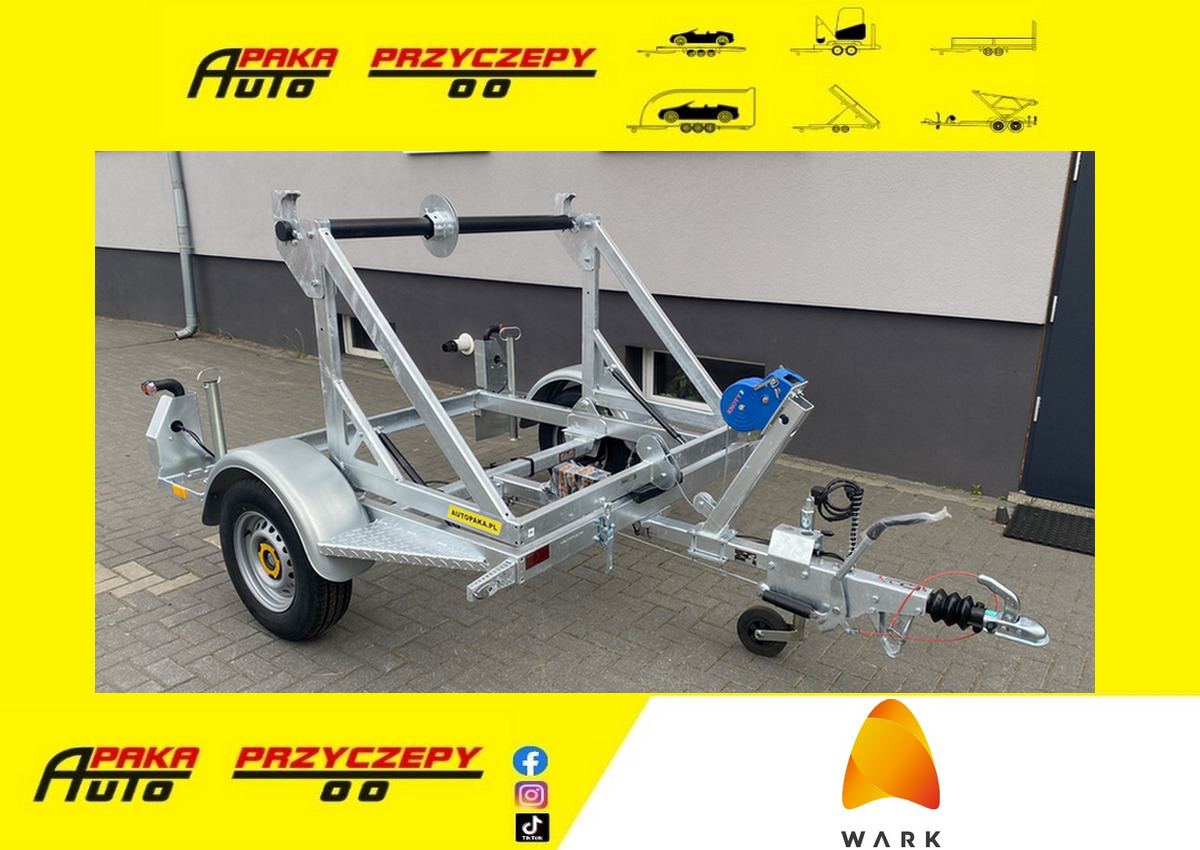 PRZYCZEPA KABLOWA POD BĘBEN KABLOWY ŚWIATŁOWÓD / CABLE TRAILER FOR FIBER OPTIC CABLE DRUM - Káblový príves: obrázok 1 PRZYCZEPA KABLOWA POD BĘBEN KABLOWY ŚWIATŁOWÓD / CABLE TRAILER FOR FIBER OPTIC CABLE DRUM - Káblový príves: obrázok 1