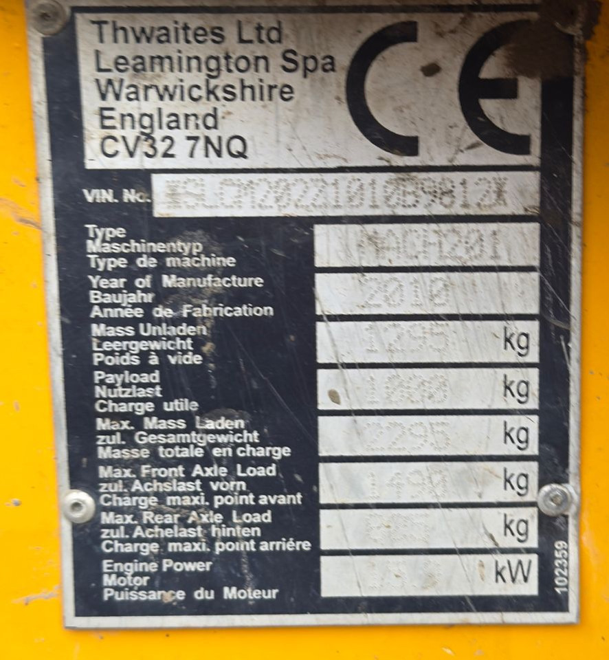 Leasing  Thwaites 1 t Thwaites 1 t: obrázok 8