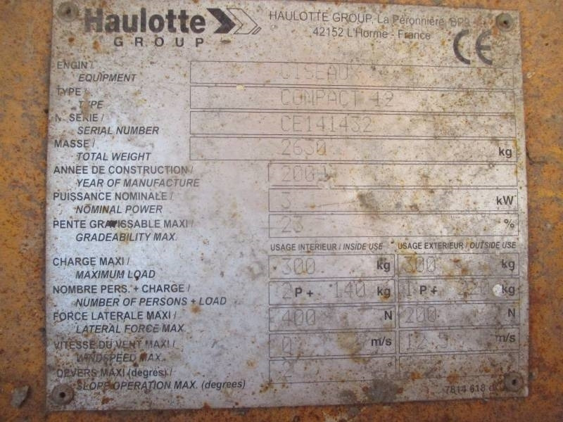 Haulotte Compact 12 - Samohybná plošiny: obrázok 5 Haulotte Compact 12 - Samohybná plošiny: obrázok 5