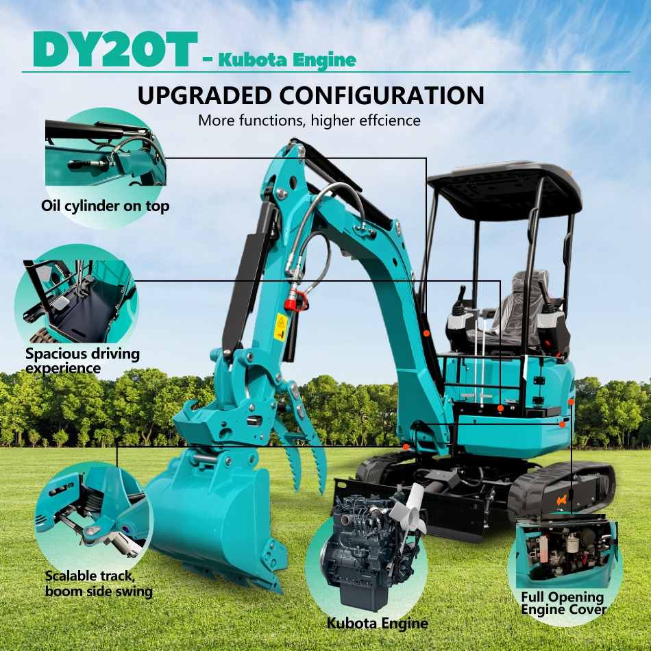 LEZUM DY20T Mini Excavator Euro 5/Epa Engine Kubota Mini Excavator For Sale - Mini rýpadlo: obrázok 3 LEZUM DY20T Mini Excavator Euro 5/Epa Engine Kubota Mini Excavator For Sale - Mini rýpadlo: obrázok 3