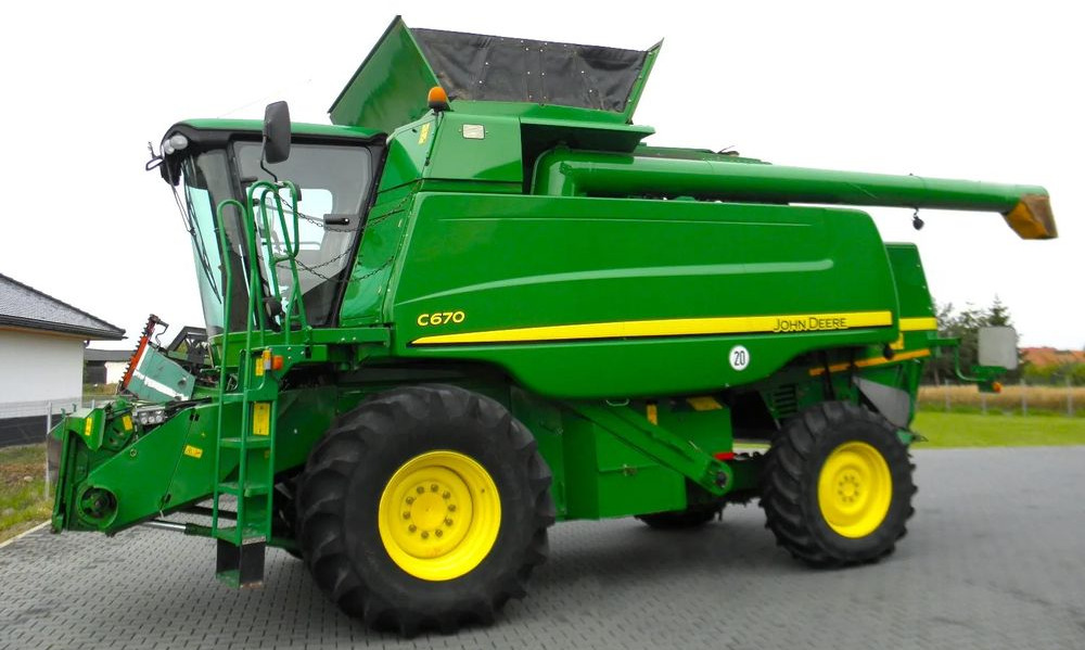 John Deere C 670 2008 Rok, heder 7,6m, 1900 mtg, Nie Malowany, Stan Idealny - Obilný kombajn: obrázok 5 John Deere C 670 2008 Rok, heder 7,6m, 1900 mtg, Nie Malowany, Stan Idealny - Obilný kombajn: obrázok 5