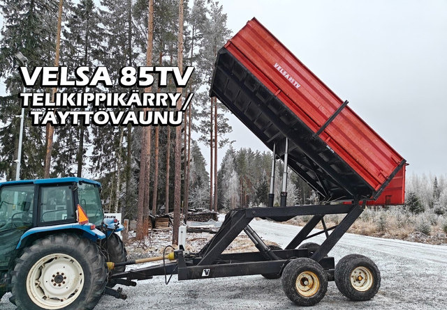 Velsa 85TV telikippikärry - täyttövaunu - VIDEO - Poľnohospodársky sklápěcí príves: obrázok 1 Velsa 85TV telikippikärry - täyttövaunu - VIDEO - Poľnohospodársky sklápěcí príves: obrázok 1