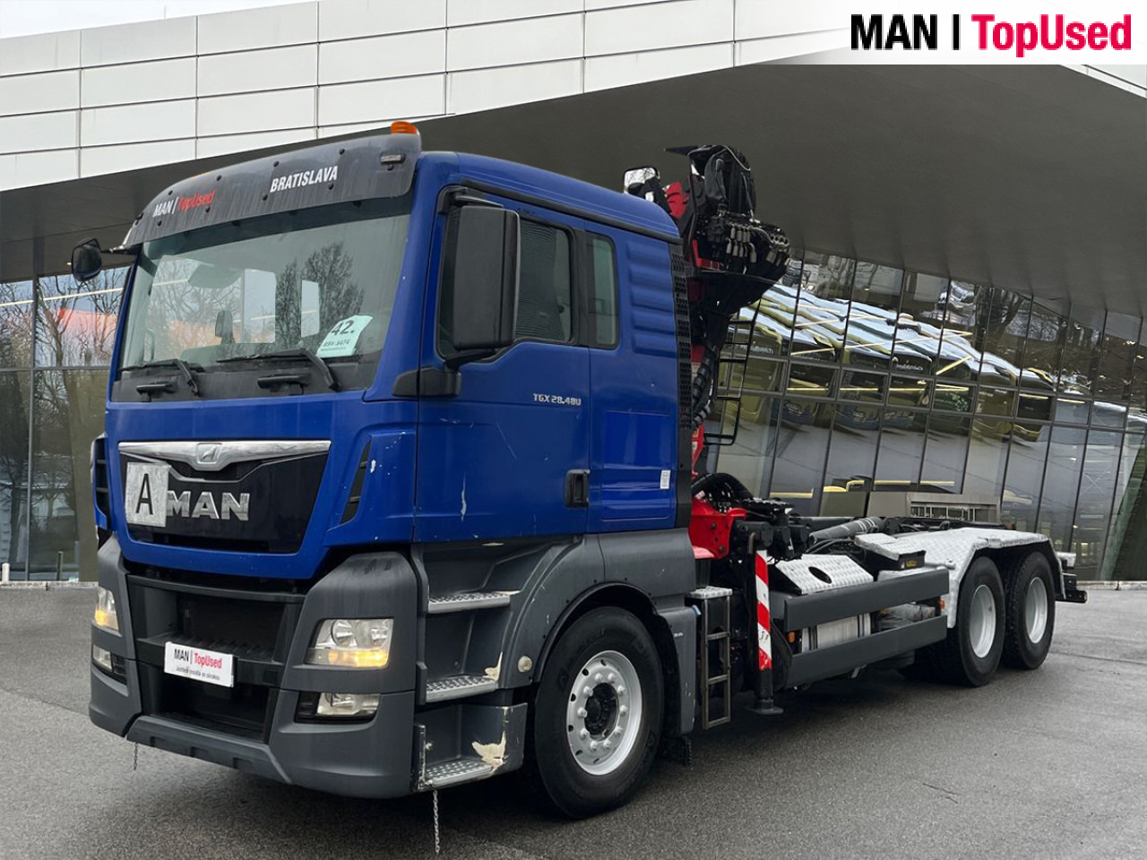 MAN TGX 28.480 6X2-2 BL Euro6 Intarder Klima AHK ZV - Auto s hydraulickou rukou, Hákový nosič kontajnerov: obrázok 1 MAN TGX 28.480 6X2-2 BL Euro6 Intarder Klima AHK ZV - Auto s hydraulickou rukou, Hákový nosič kontajnerov: obrázok 1