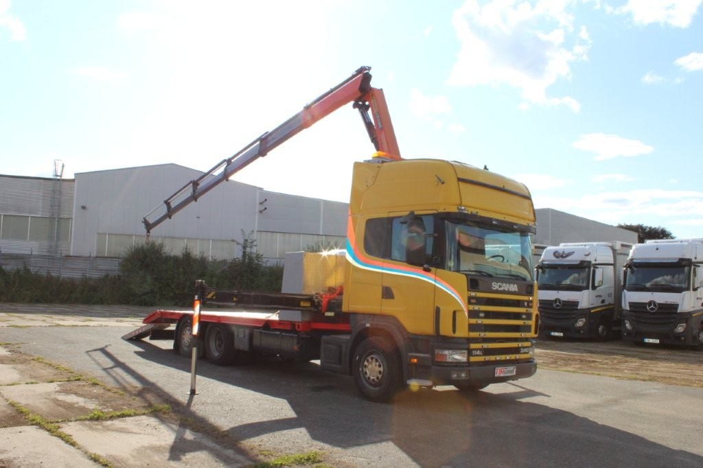 Scania R 114 LB340 6X2 L PALFINGER PK16502 - Nákladné vozidlo na prepravu automobilov, Auto s hydraulickou rukou: obrázok 1 Scania R 114 LB340 6X2 L PALFINGER PK16502 - Nákladné vozidlo na prepravu automobilov, Auto s hydraulickou rukou: obrázok 1