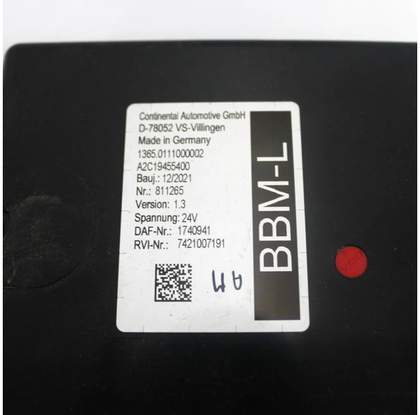 DAF XF106 BBM-L Module 1740941 Euro 6 - Riadiaca jednotka pre Nákladné auto: obrázok 2 DAF XF106 BBM-L Module 1740941 Euro 6 - Riadiaca jednotka pre Nákladné auto: obrázok 2