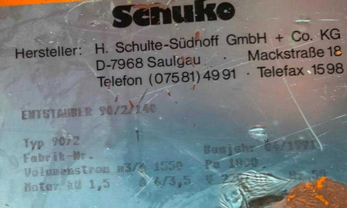 Späne-Absauganlage SCHUKO - Priemyselné klimatizačné zariadenie: obrázok 2 Späne-Absauganlage SCHUKO - Priemyselné klimatizačné zariadenie: obrázok 2