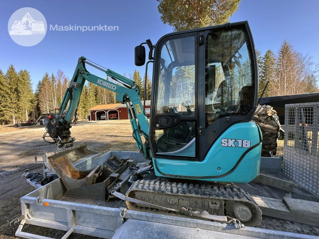 Kobelco SK 18 Med vagn! - Mini rýpadlo: obrázok 1 Kobelco SK 18 Med vagn! - Mini rýpadlo: obrázok 1
