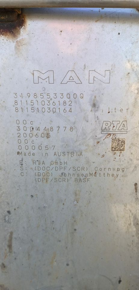 MAN TG3 TGX TGS KATALIZATOR TŁUMIK 81.151036182 81.151030164 - Katalyzátor: obrázok 5 MAN TG3 TGX TGS KATALIZATOR TŁUMIK 81.151036182 81.151030164 - Katalyzátor: obrázok 5