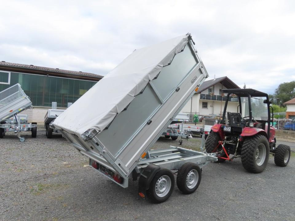 Böckmann PKW-Anhänger Kipper 2,0to Blechaufsatz Abdeckplane - Príves sklápěcí: obrázok 1 Böckmann PKW-Anhänger Kipper 2,0to Blechaufsatz Abdeckplane - Príves sklápěcí: obrázok 1