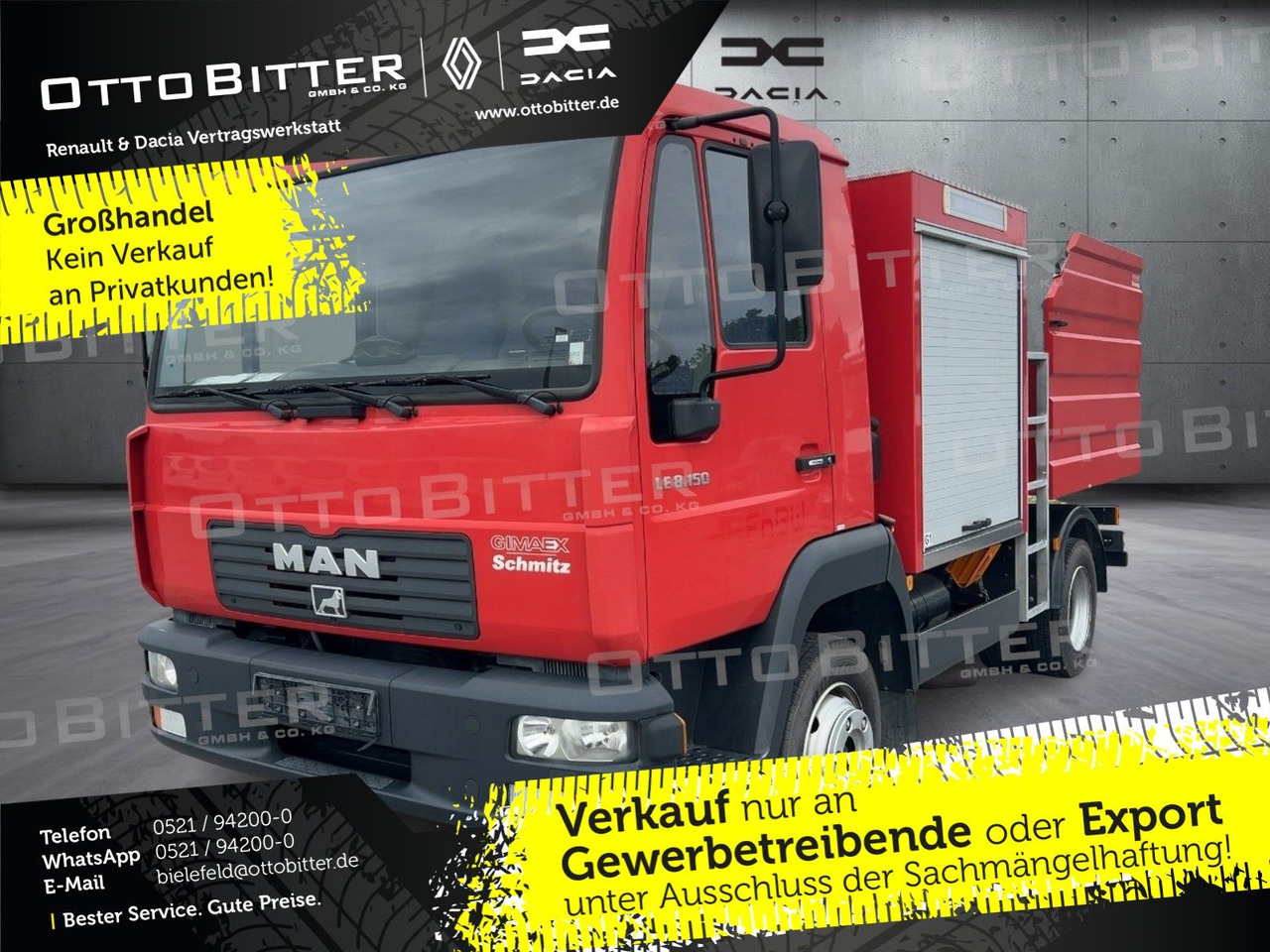 MAN LE 8150 4x2 Löschfahrzeug/Feuerwehr/Wassertank - Nákladné auto: obrázok 1 MAN LE 8150 4x2 Löschfahrzeug/Feuerwehr/Wassertank - Nákladné auto: obrázok 1