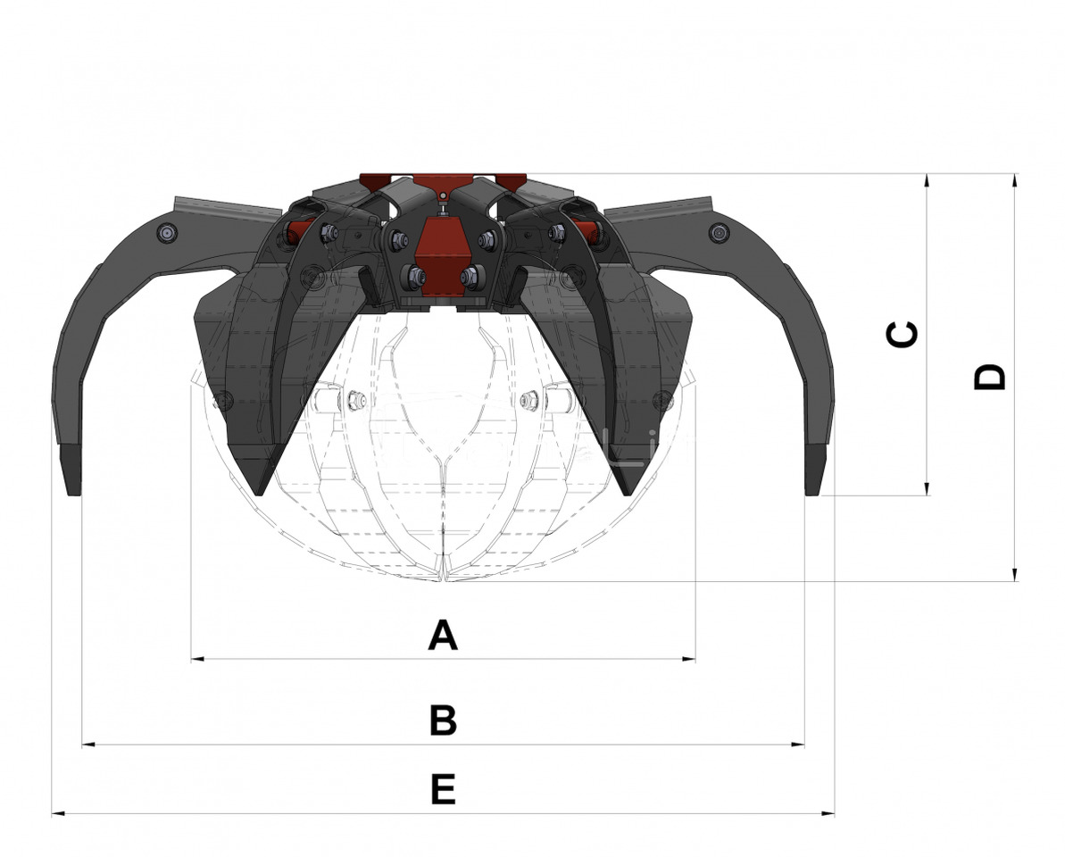 Chwytak do złomu Ferrari FSG X 303/6 palcy - Drapák: obrázok 4 Chwytak do złomu Ferrari FSG X 303/6 palcy - Drapák: obrázok 4