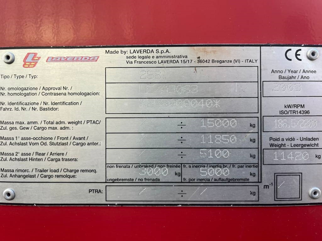 Laverda 25.50 - Obilný kombajn: obrázok 3 Laverda 25.50 - Obilný kombajn: obrázok 3