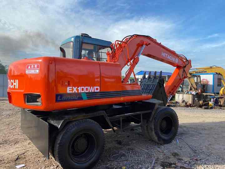 Used Hitachi Ex100WD Wheel Excavator for Sale Japan Made Hitachi Ex100wd Wheeled Excavator for Sale - Kolesové rýpadlo: obrázok 4 Used Hitachi Ex100WD Wheel Excavator for Sale Japan Made Hitachi Ex100wd Wheeled Excavator for Sale - Kolesové rýpadlo: obrázok 4
