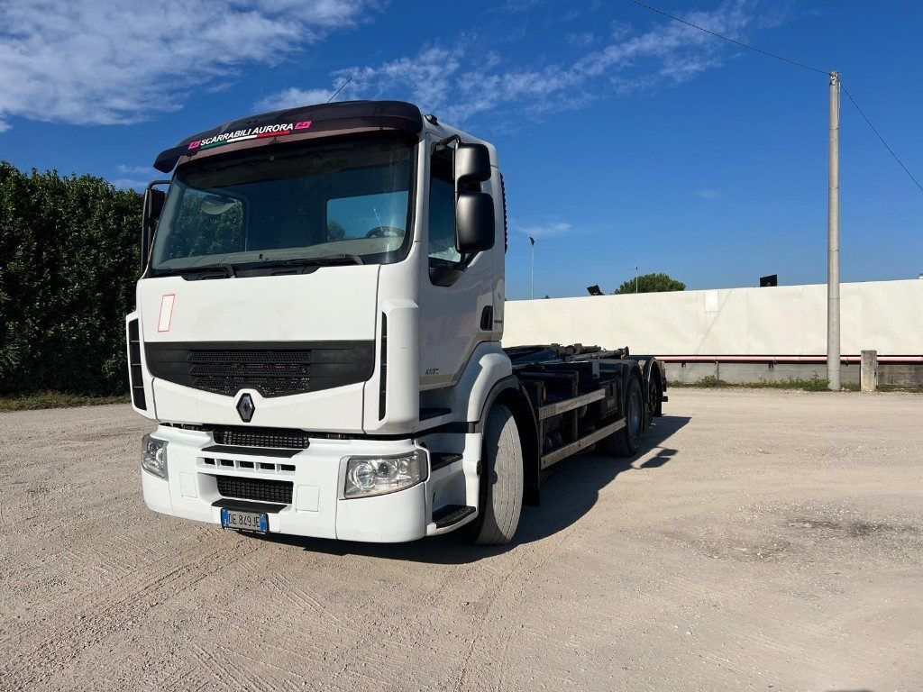RENAULT PREMIUM 450 SCARRABILE FULL PNEUMATICO - Hákový nosič kontajnerov: obrázok 1 RENAULT PREMIUM 450 SCARRABILE FULL PNEUMATICO - Hákový nosič kontajnerov: obrázok 1