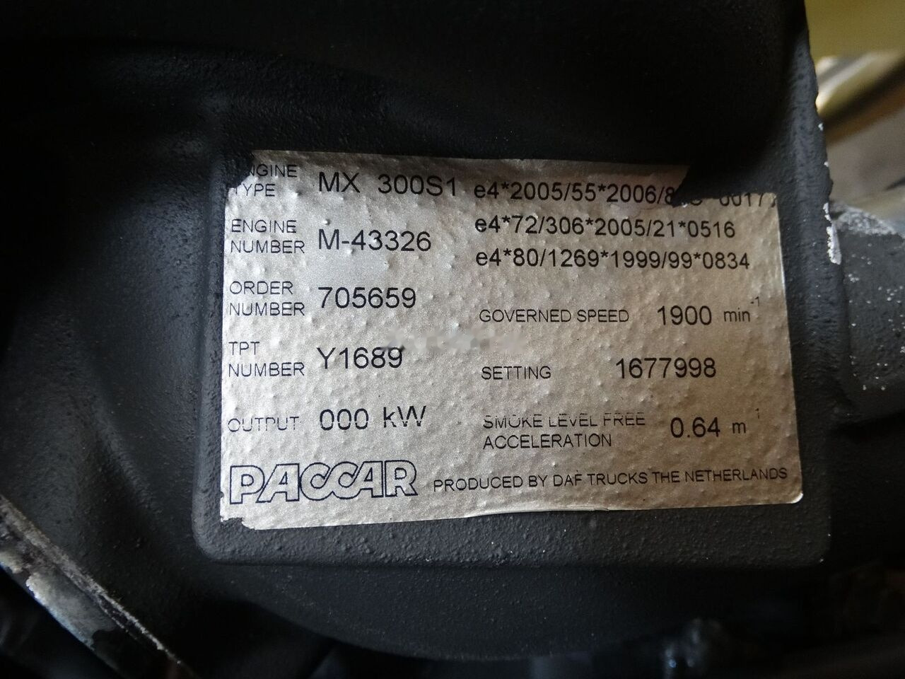 DAF MX300S1 410 DAF XF 105 - Motor pre Nákladné auto: obrázok 5 DAF MX300S1 410 DAF XF 105 - Motor pre Nákladné auto: obrázok 5