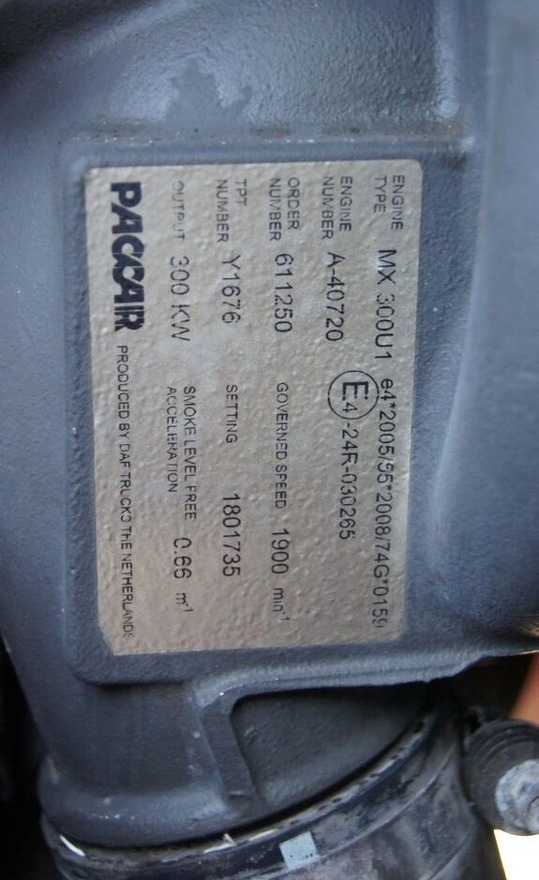 Motor pre Nákladné auto DAF Paccar MX-300 S1 DAF XF 105, CF 85: obrázok 6 Motor pre Nákladné auto DAF Paccar MX-300 S1 DAF XF 105, CF 85: obrázok 6