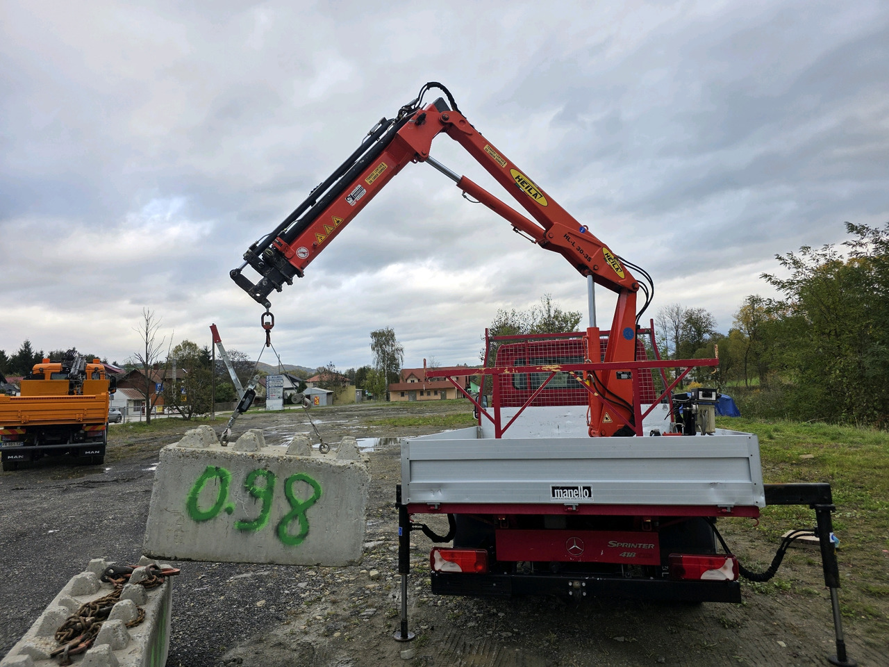 Dodávka valník Mercedes-Benz Sprinter 418 CDI Skrzynia +HDS 10.5 M +Pilot  ! 87000km !: obrázok 10