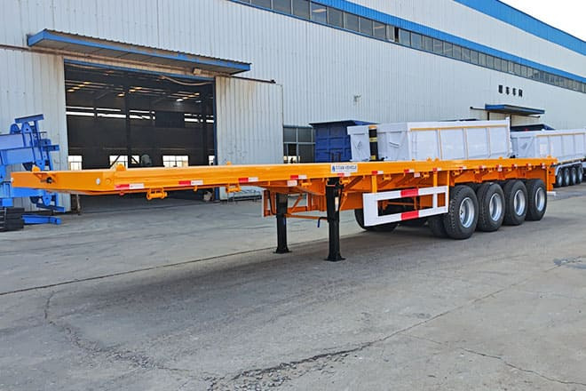 TITAN 40 Foot Flatbed Semi Trailer for Sale in Saudi Arabia - Plošinový/ Valníkový náves: obrázok 3 TITAN 40 Foot Flatbed Semi Trailer for Sale in Saudi Arabia - Plošinový/ Valníkový náves: obrázok 3