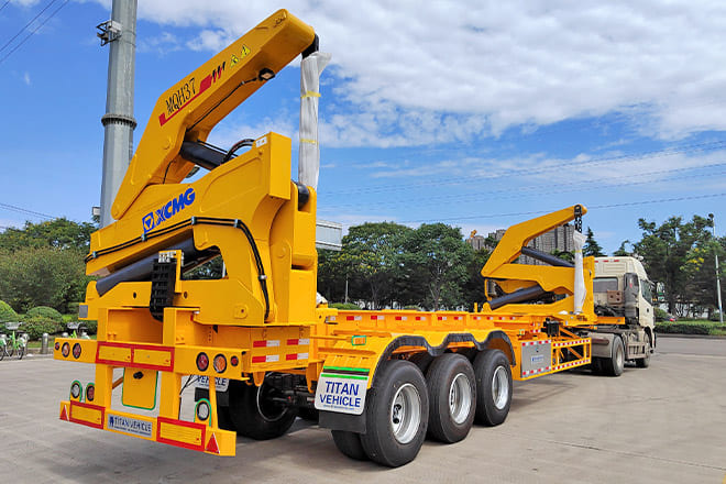 XCMG 40T Container Side Lift Trailer for Sale in Tanzania - Náves preprava kontajnerov/ Výmenná nadstavba: obrázok 1 XCMG 40T Container Side Lift Trailer for Sale in Tanzania - Náves preprava kontajnerov/ Výmenná nadstavba: obrázok 1