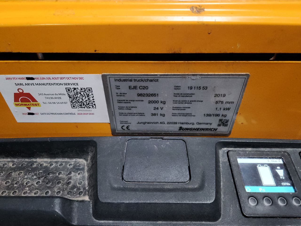 JUNGHEINRICH EJEC20 - Paletový vozík: obrázok 1 JUNGHEINRICH EJEC20 - Paletový vozík: obrázok 1