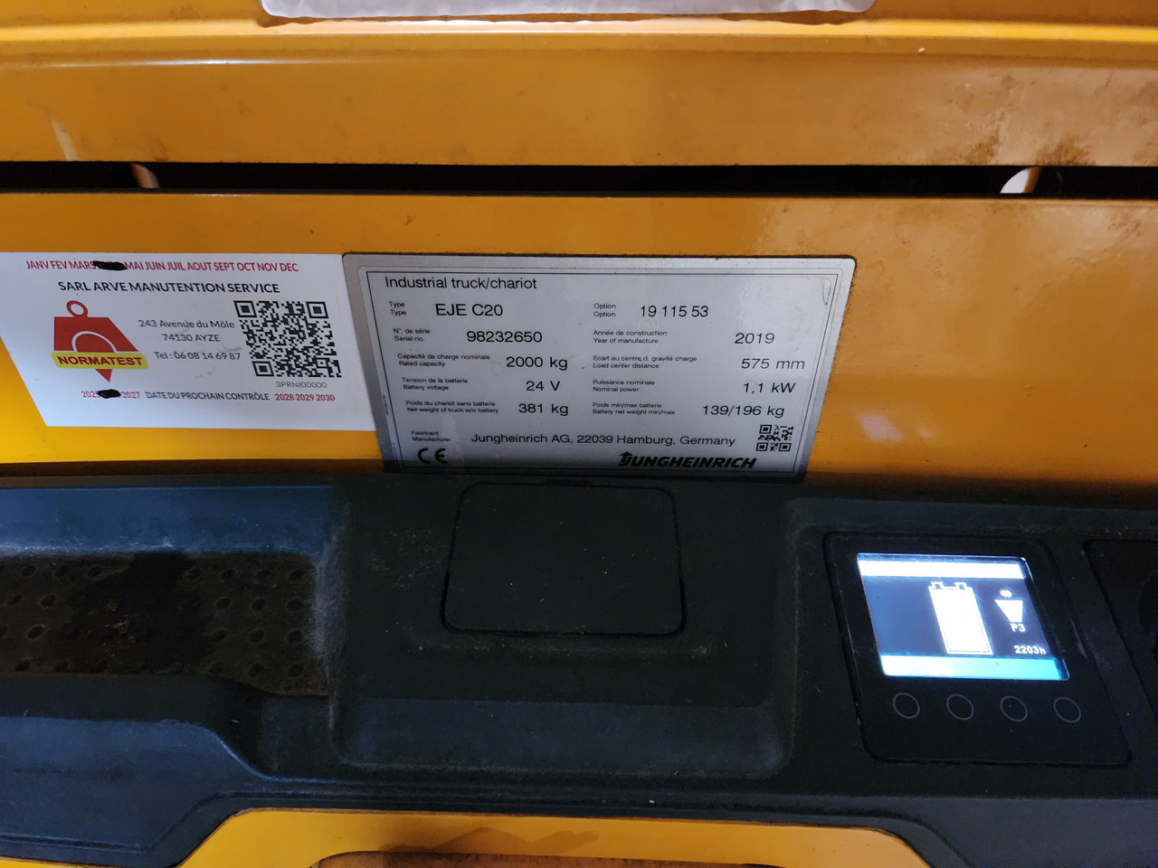 JUNGHEINRICH EJEC20 - Paletový vozík: obrázok 3 JUNGHEINRICH EJEC20 - Paletový vozík: obrázok 3