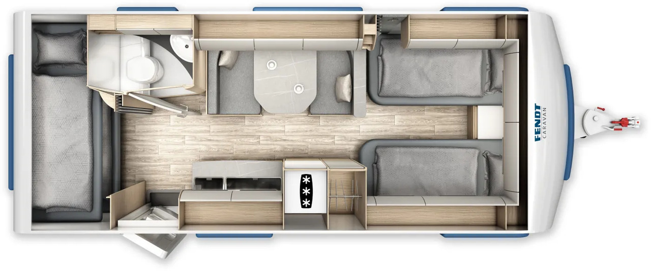 Fendt Bianco Activ 550 KMG Safety, Shower, GFK, 2.000 KG - Obytný príves: obrázok 2 Fendt Bianco Activ 550 KMG Safety, Shower, GFK, 2.000 KG - Obytný príves: obrázok 2