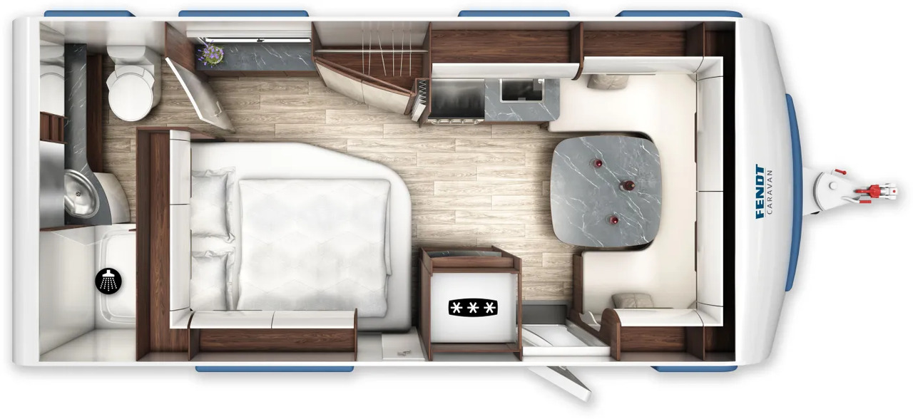 Wohnwagen Fendt Diamant 560 FD Modell 2026 - Obytný príves: obrázok 2 Wohnwagen Fendt Diamant 560 FD Modell 2026 - Obytný príves: obrázok 2
