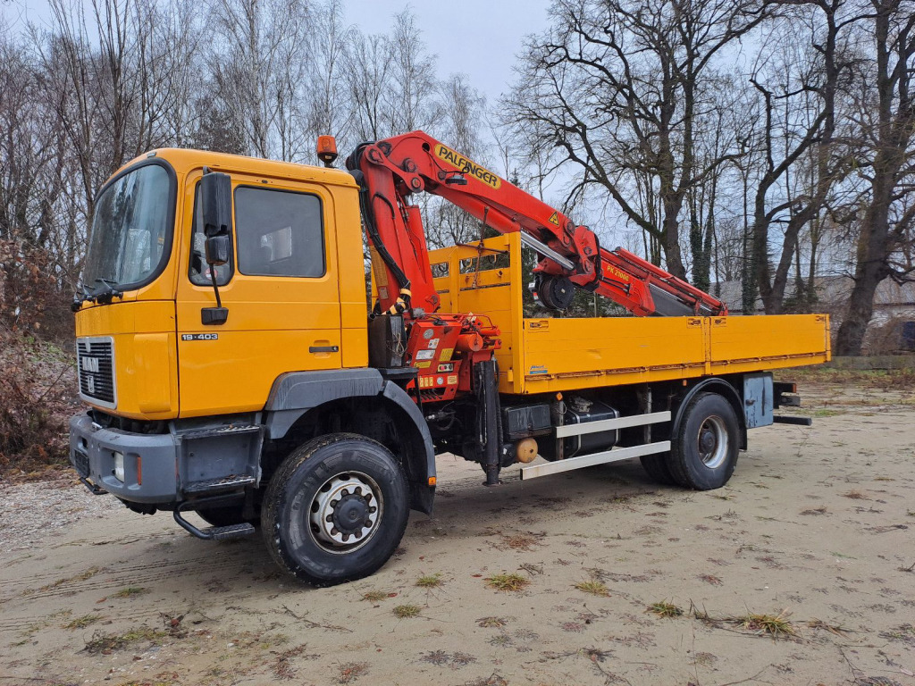 MAN 19.403 Pritsche 4x4 mit Palfingerkran PK 21000 mit Funk - Fernbedienung - Auto s hydraulickou rukou: obrázok 1 MAN 19.403 Pritsche 4x4 mit Palfingerkran PK 21000 mit Funk - Fernbedienung - Auto s hydraulickou rukou: obrázok 1